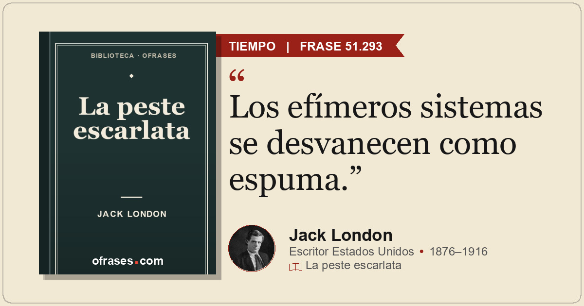 Los efímeros sistemas se desvanecen como espuma.