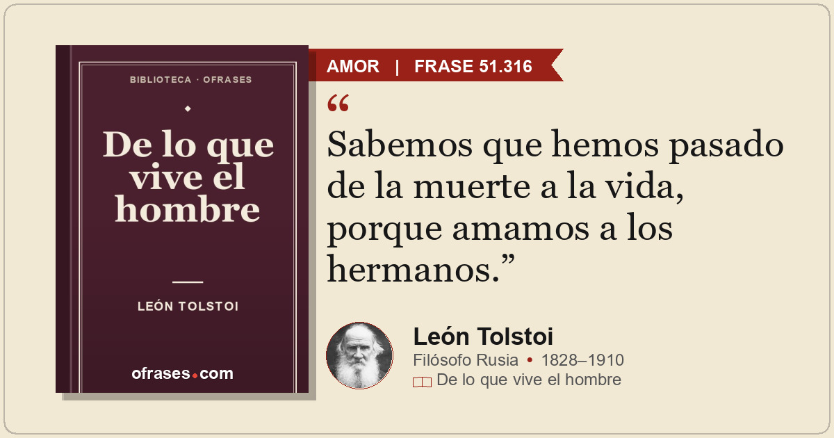 Sabemos que hemos pasado de la muerte a la vida, porque amamos a los hermanos.