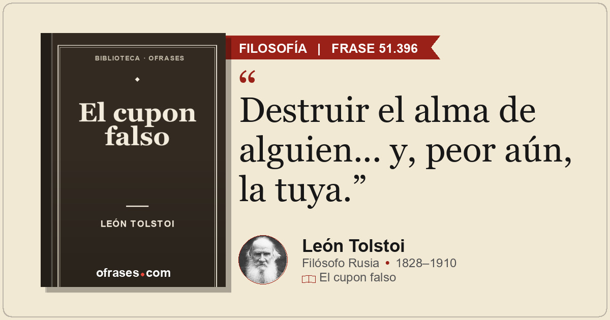 Destruir el alma de alguien... y, peor aún, la tuya.