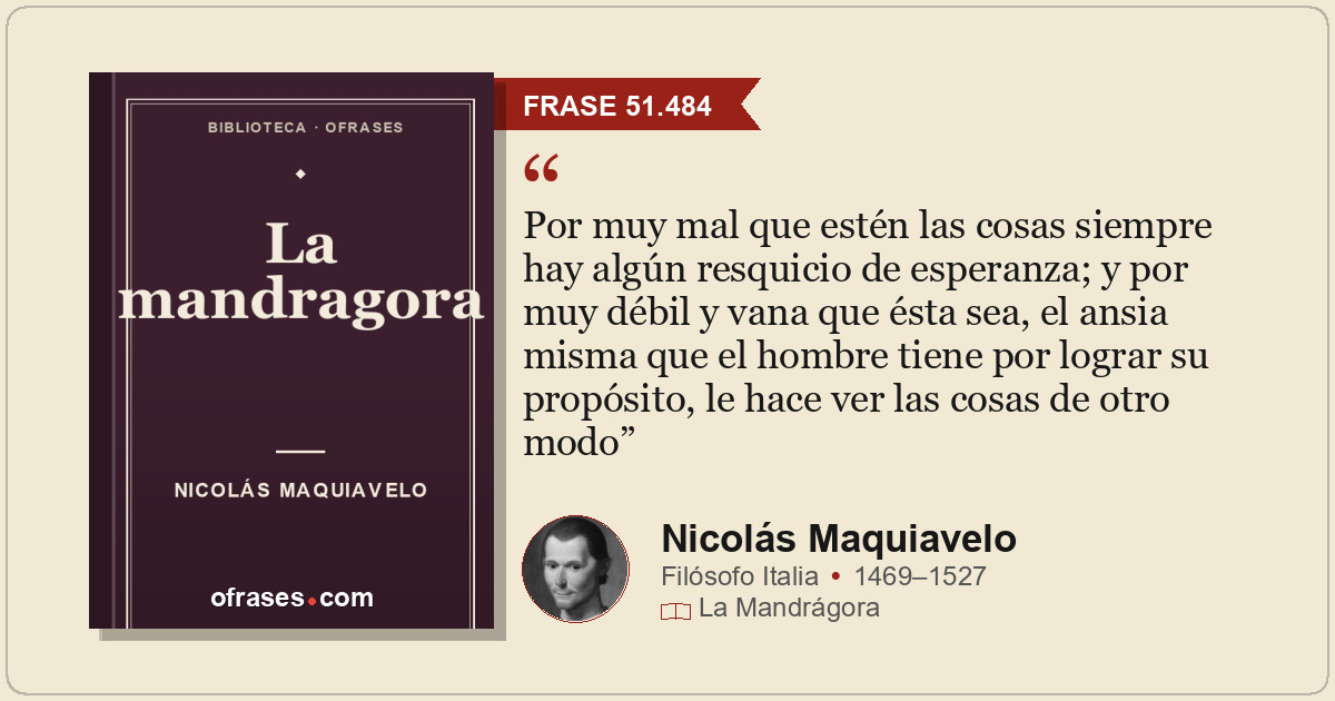 Por muy mal que estén las cosas siempre hay algún resquicio de esperanza; y por...