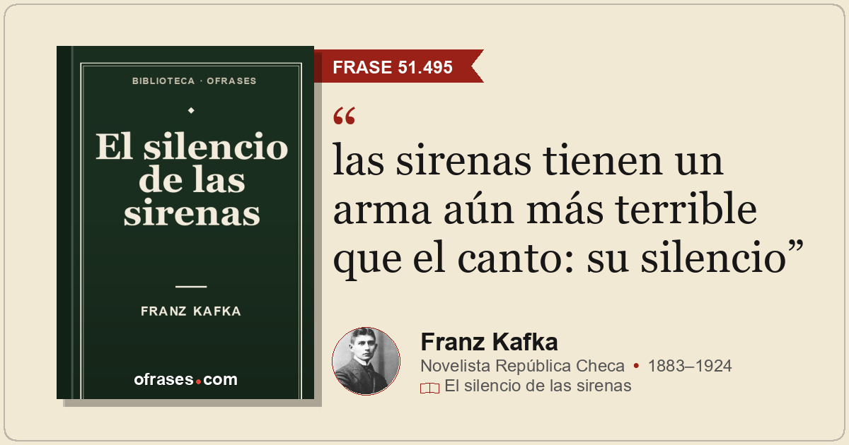 las sirenas tienen un arma aún más terrible que el canto: su silencio
