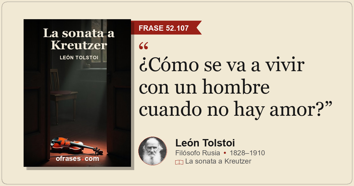 ¿Cómo se va a vivir con un hombre cuando no hay amor?