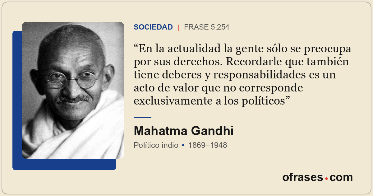 En la actualidad la gente sólo se preocupa por sus derechos. Recordarle que tamb...