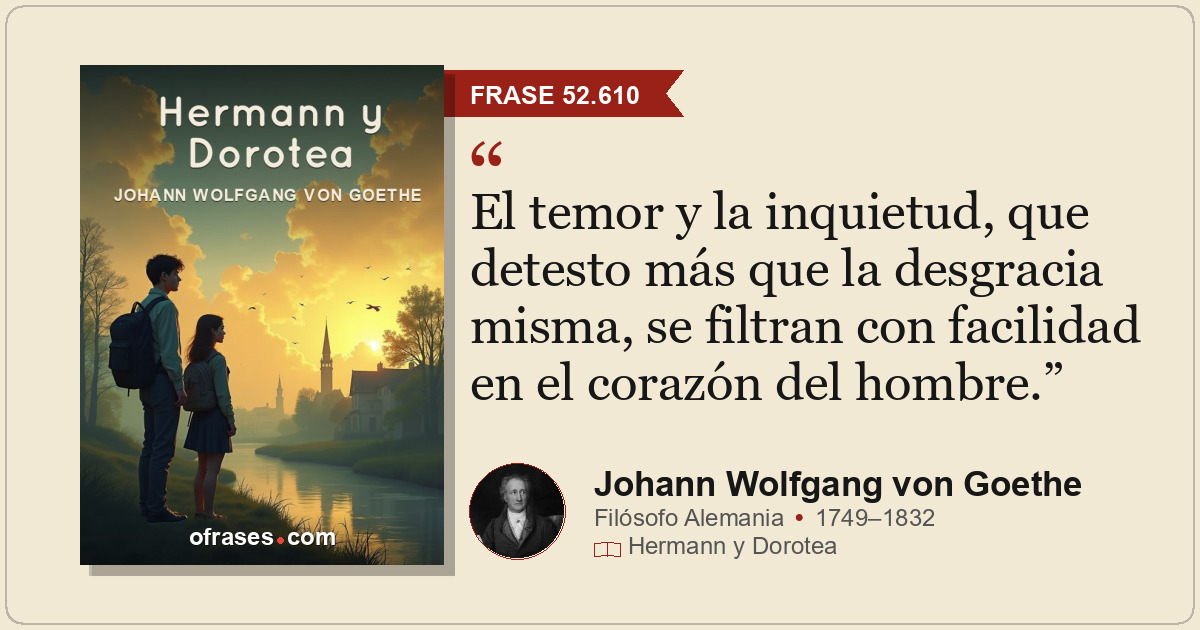 El temor y la inquietud, que detesto más que la desgracia misma, se filtran con...