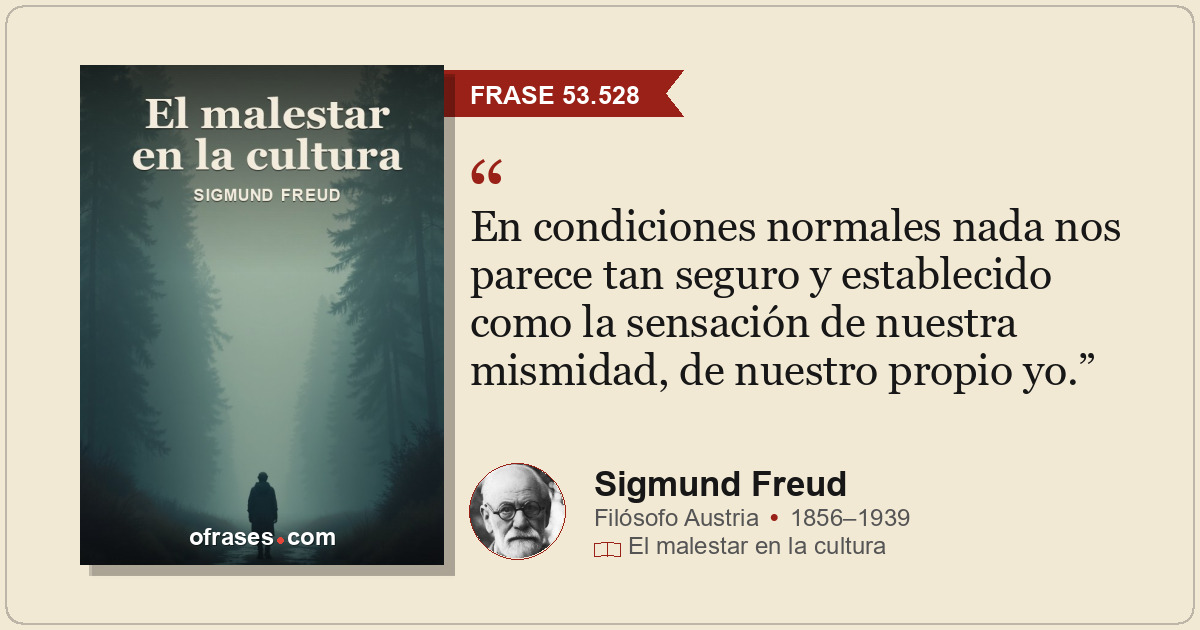 En condiciones normales nada nos parece tan seguro y establecido como la sensaci...