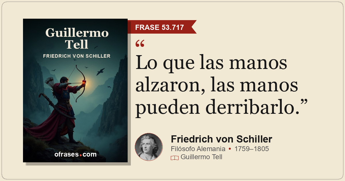 Lo que las manos alzaron, las manos pueden derribarlo.