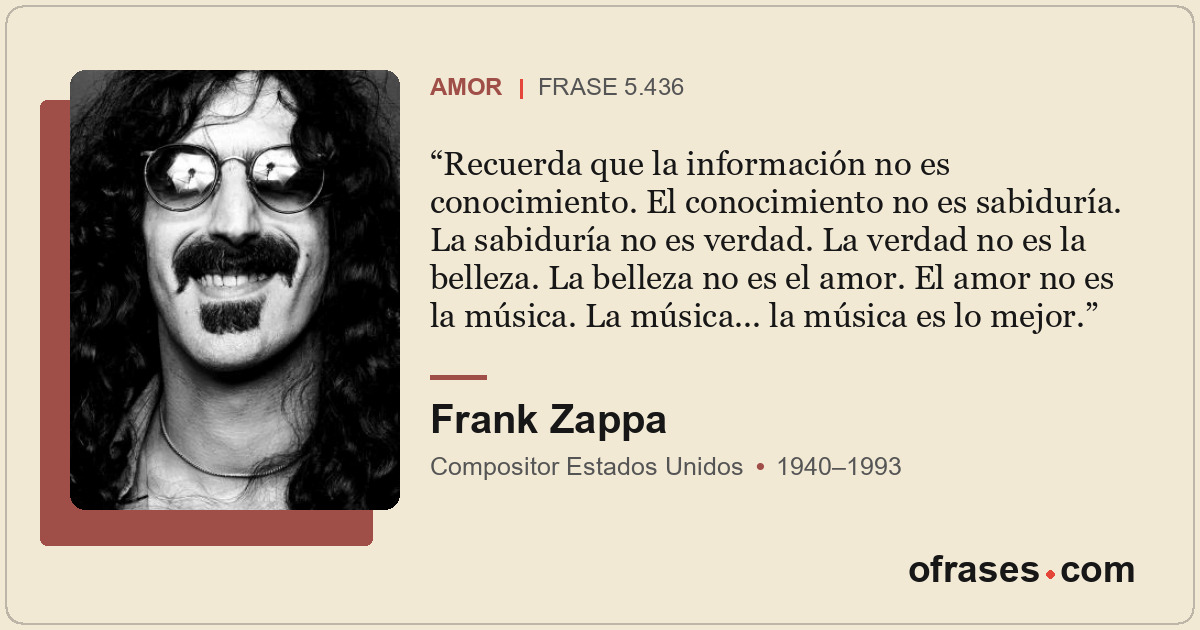Recuerda que la información no es conocimiento. El conocimiento no es sabiduría....