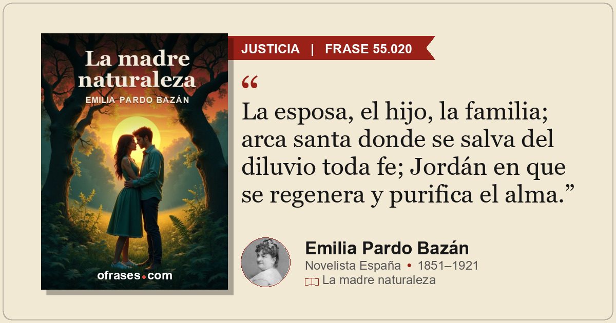 La esposa, el hijo, la familia; arca santa donde se salva del diluvio toda fe; J...