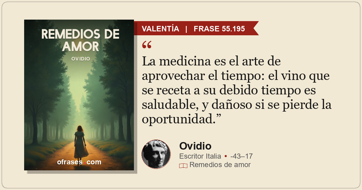 La medicina es el arte de aprovechar el tiempo: el vino que se receta a su debid...