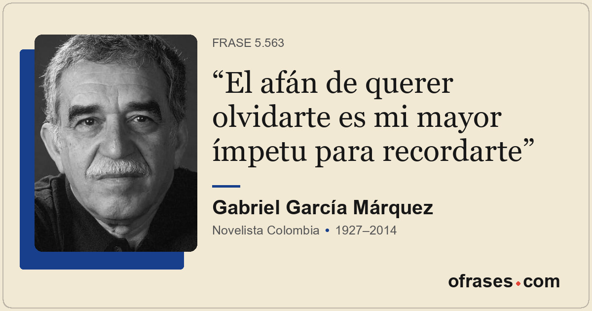 El afán de querer olvidarte es mi mayor ímpetu para recordarte
