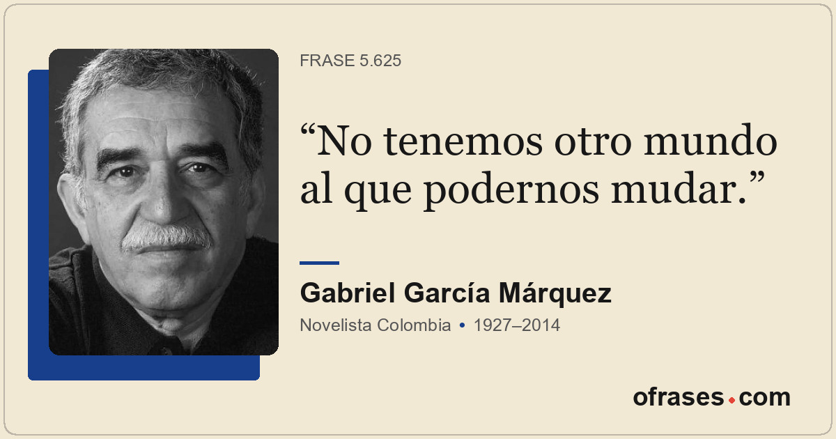 No tenemos otro mundo al que podernos mudar.