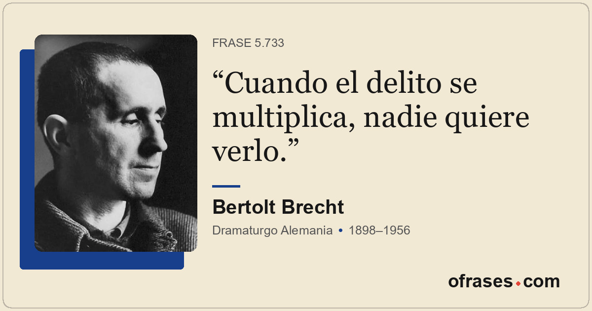 Cuando el delito se multiplica, nadie quiere verlo.