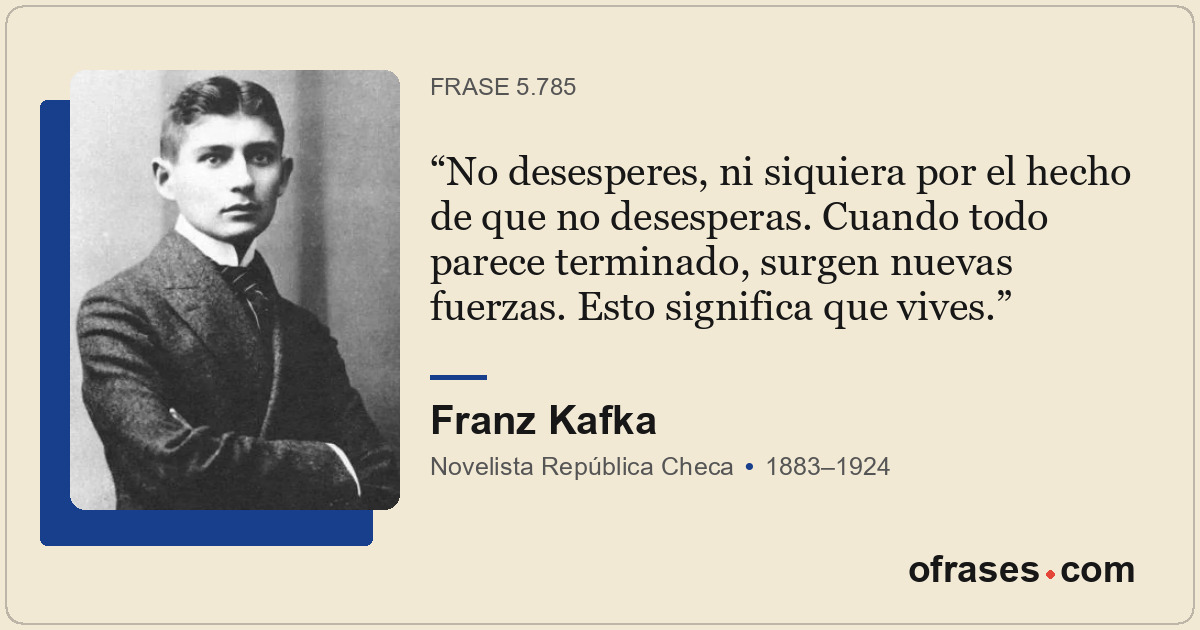 No desesperes, ni siquiera por el hecho de que no desesperas. Cuando todo parece...