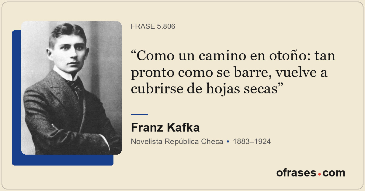 Como un camino en otoño: tan pronto como se barre, vuelve a cubrirse de hojas se...