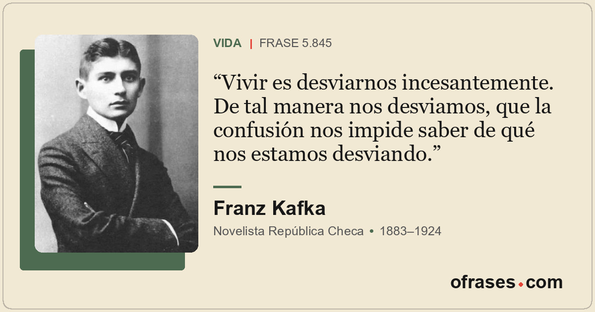 Vivir es desviarnos incesantemente. De tal manera nos desviamos, que la confusió...