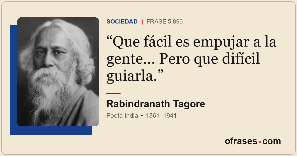 Que fácil es empujar a la gente... Pero que difícil guiarla.