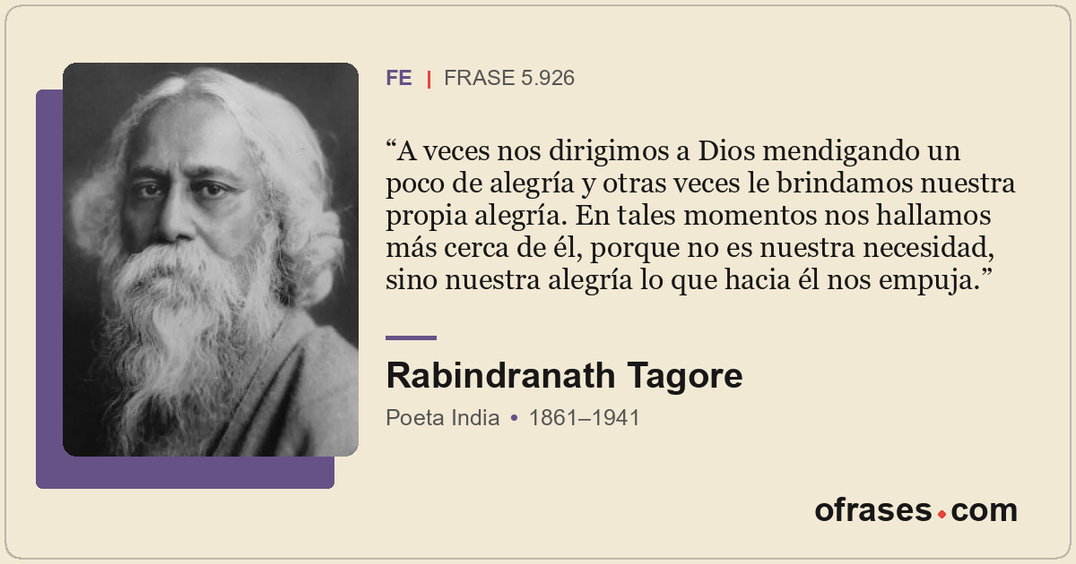 A veces nos dirigimos a Dios mendigando un poco de alegría y otras veces le brin...