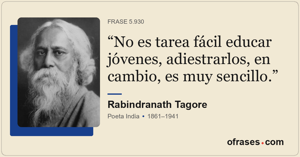 No es tarea fácil educar jóvenes, adiestrarlos, en cambio, es muy sencillo.