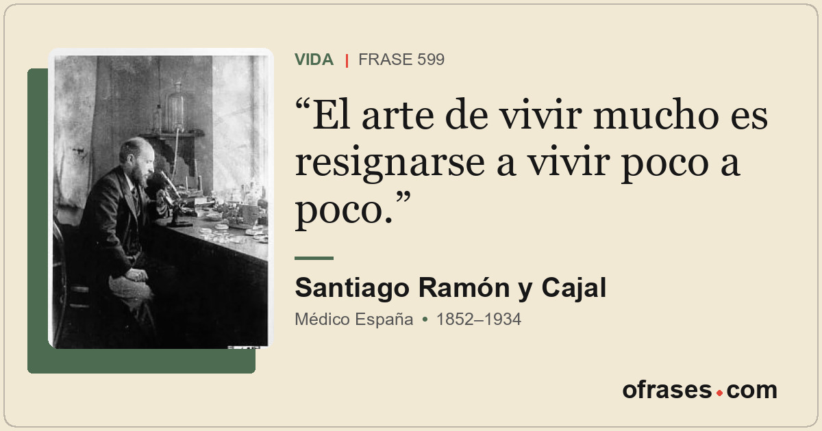 El arte de vivir mucho es resignarse a vivir poco a poco.