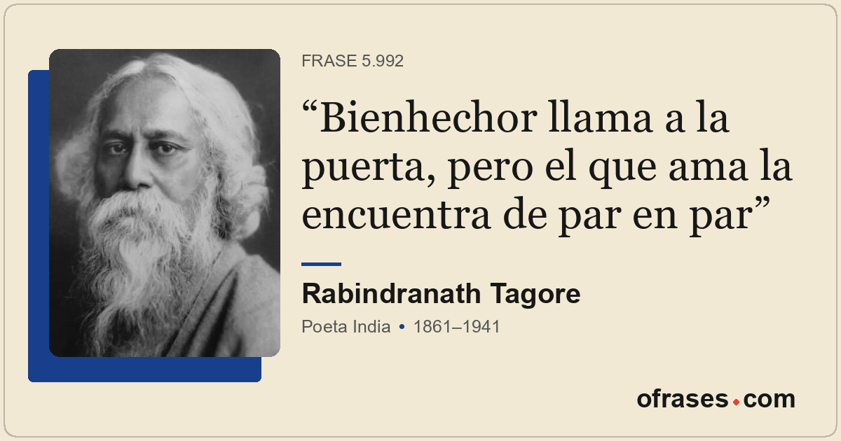 Bienhechor llama a la puerta, pero el que ama la encuentra de par en par
