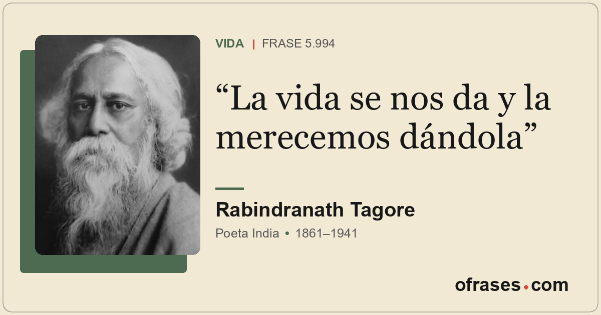 La vida se nos da y la merecemos dándola