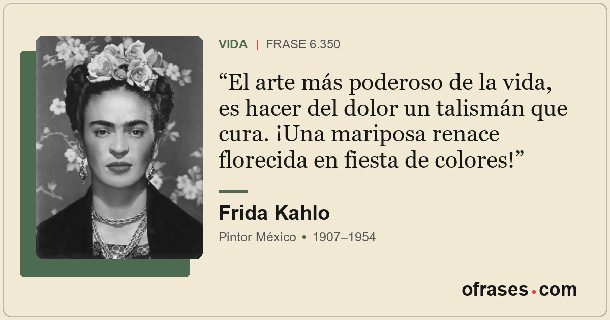 El arte más poderoso de la vida, es hacer del dolor un talismán que cura. ¡Una m...