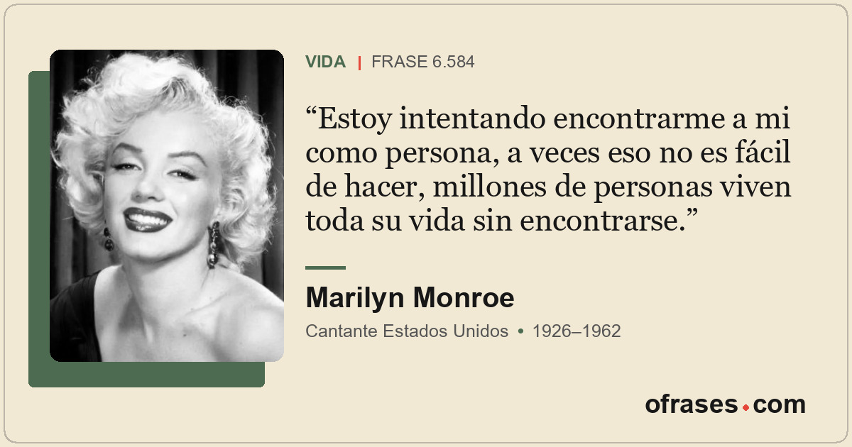 Estoy intentando encontrarme a mi como persona, a veces eso no es fácil de hacer...