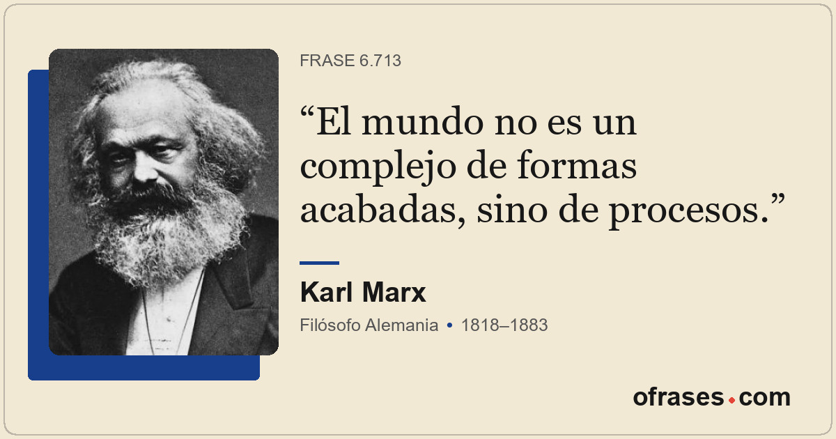 El mundo no es un complejo de formas acabadas, sino de procesos.