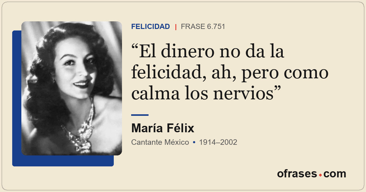 El dinero no da la felicidad, ah, pero como calma los nervios
