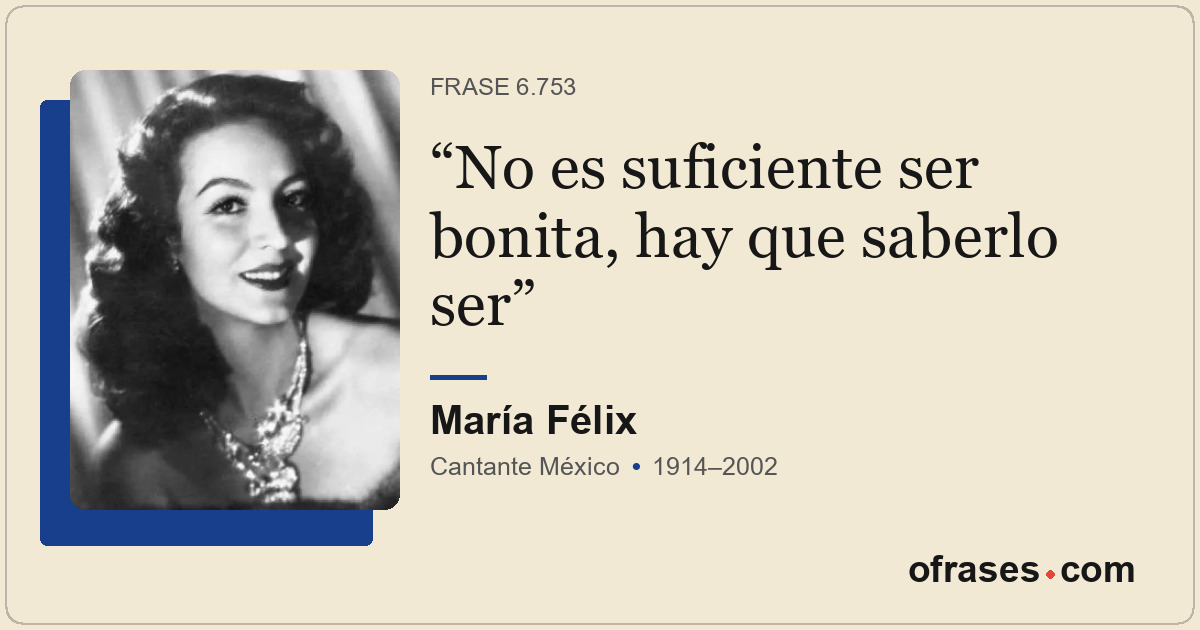 No es suficiente ser bonita, hay que saberlo ser