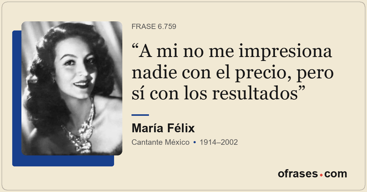 A mi no me impresiona nadie con el precio, pero sí con los resultados