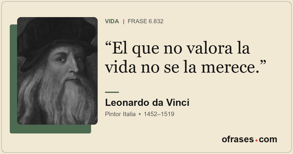 El que no valora la vida no se la merece.