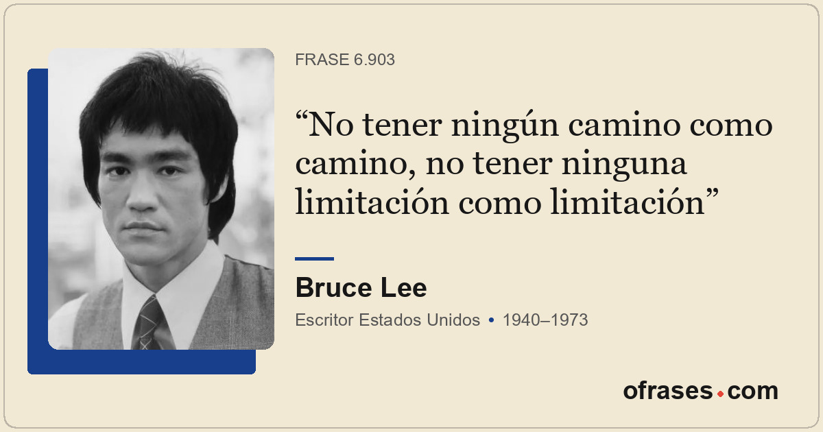 No tener ningún camino como camino, no tener ninguna limitación como limitación
