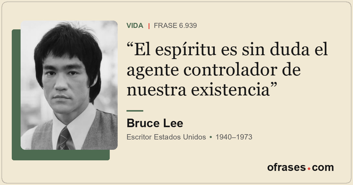El espíritu es sin duda el agente controlador de nuestra existencia