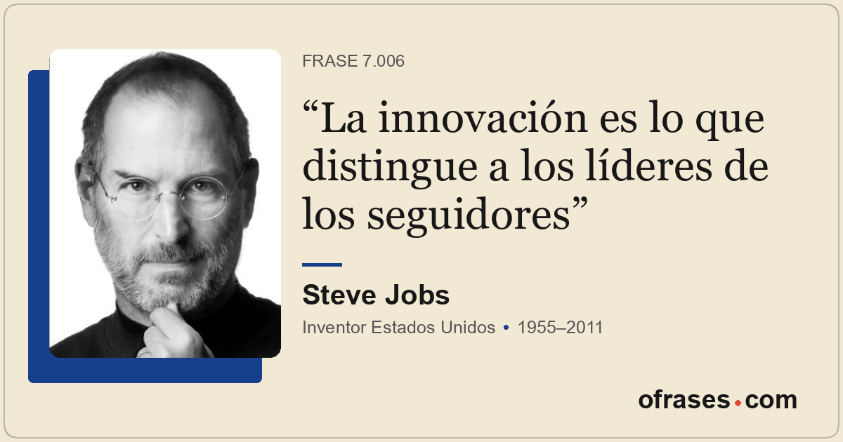 La innovación es lo que distingue a los líderes de los seguidores