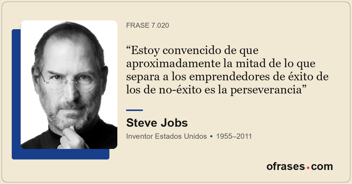 Estoy convencido de que aproximadamente la mitad de lo que separa a los emprende...