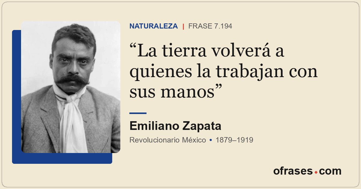 La tierra volverá a quienes la trabajan con sus manos