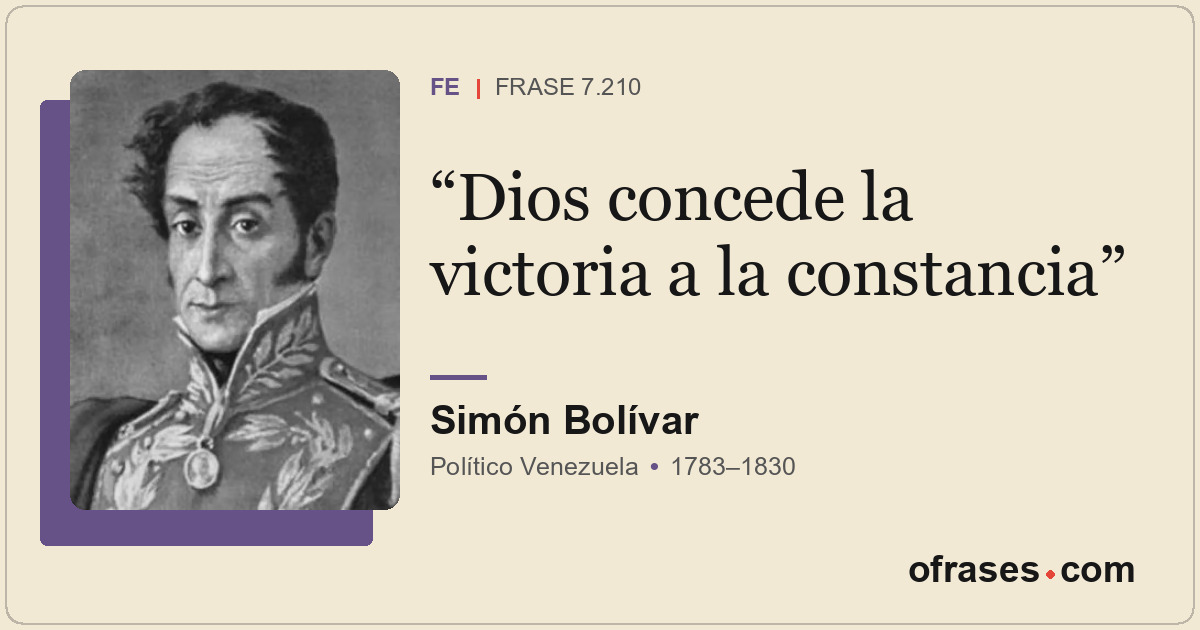 Dios concede la victoria a la constancia