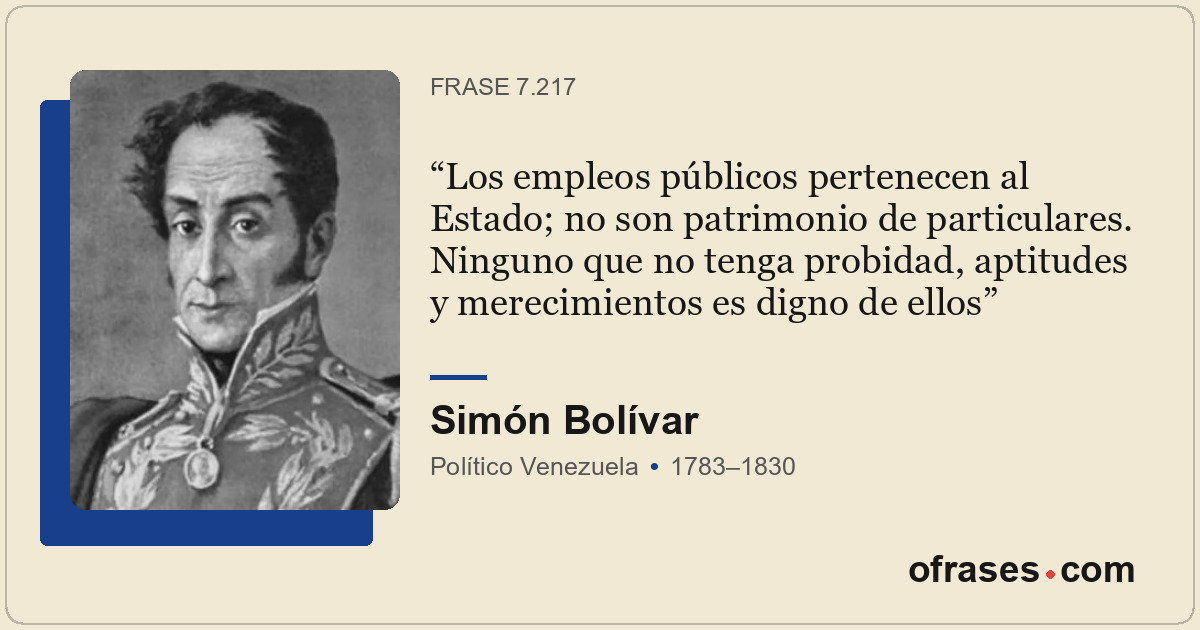 Los empleos públicos pertenecen al Estado; no son patrimonio de particulares. Ni...