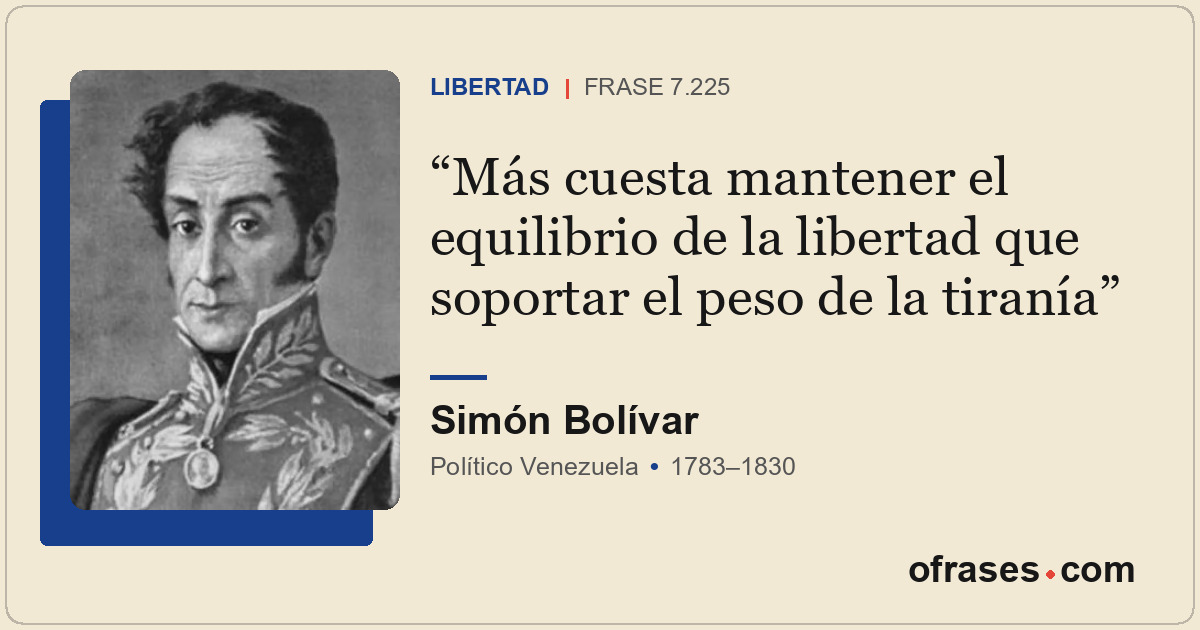 Más cuesta mantener el equilibrio de la libertad que soportar el peso de la tira...