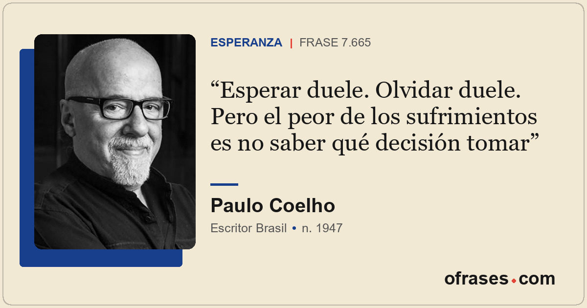 Esperar duele. Olvidar duele. Pero el peor de los sufrimientos es no saber qué d...