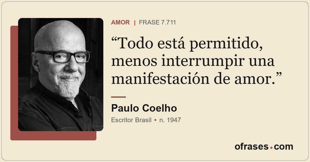 Todo está permitido, menos interrumpir una manifestación de amor.