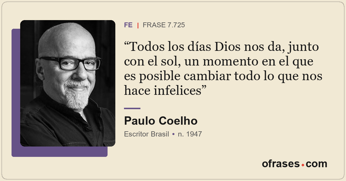 Todos los días Dios nos da, junto con el sol, un momento en el que es posible ca...