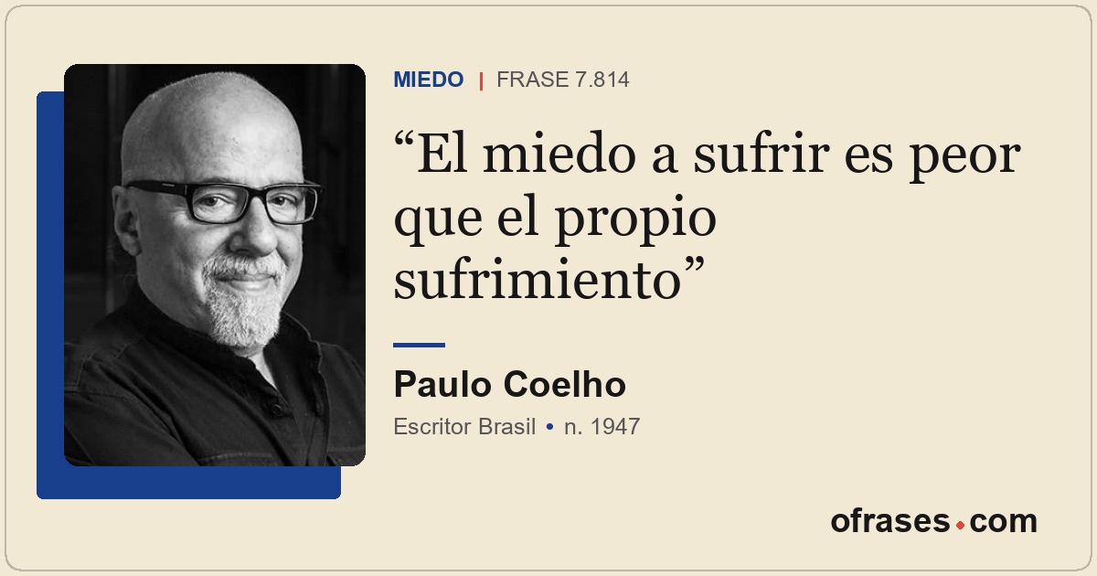 El miedo a sufrir es peor que el propio sufrimiento