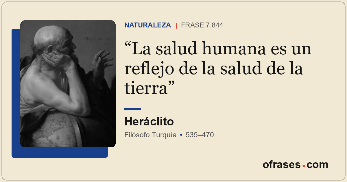 La salud humana es un reflejo de la salud de la tierra