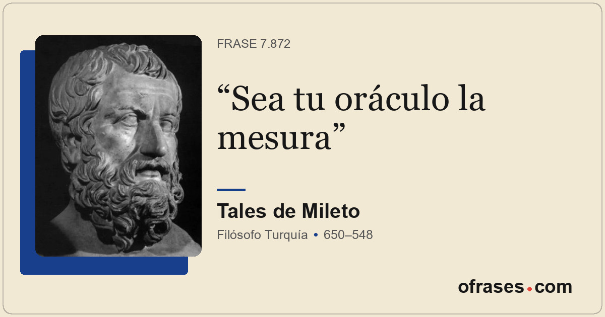 Sea tu oráculo la mesura