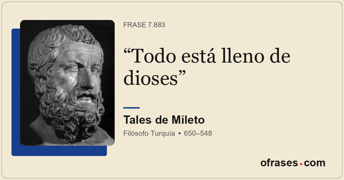 Todo está lleno de dioses