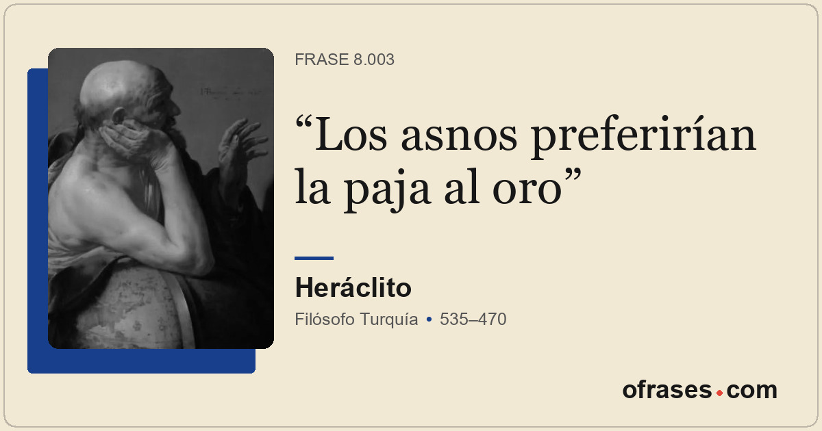 Los asnos preferirían la paja al oro