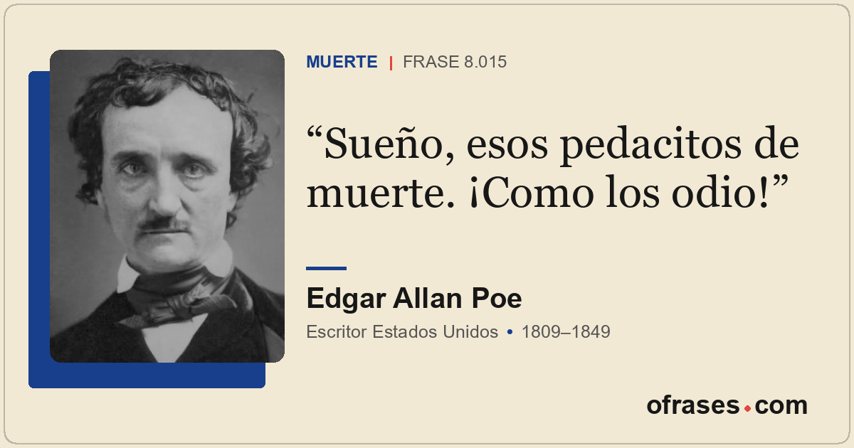Sueño, esos pedacitos de muerte. ¡Como los odio!