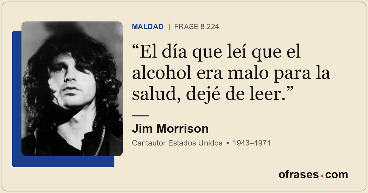 El día que leí que el alcohol era malo para la salud, dejé de leer.